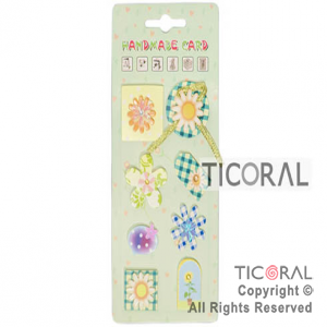 STICKER X8 CON FLORES HS3551-1 x 12